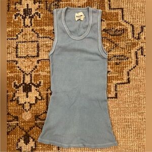 Rudy Jude Dusty Blue Ribbed Tank Top M